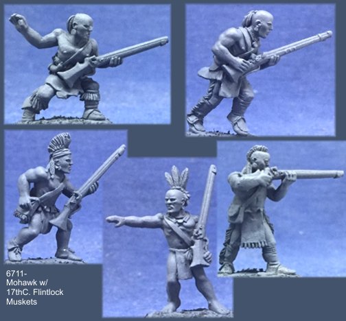 Mohawk Warriors w/17th C. Flintlock Muskets