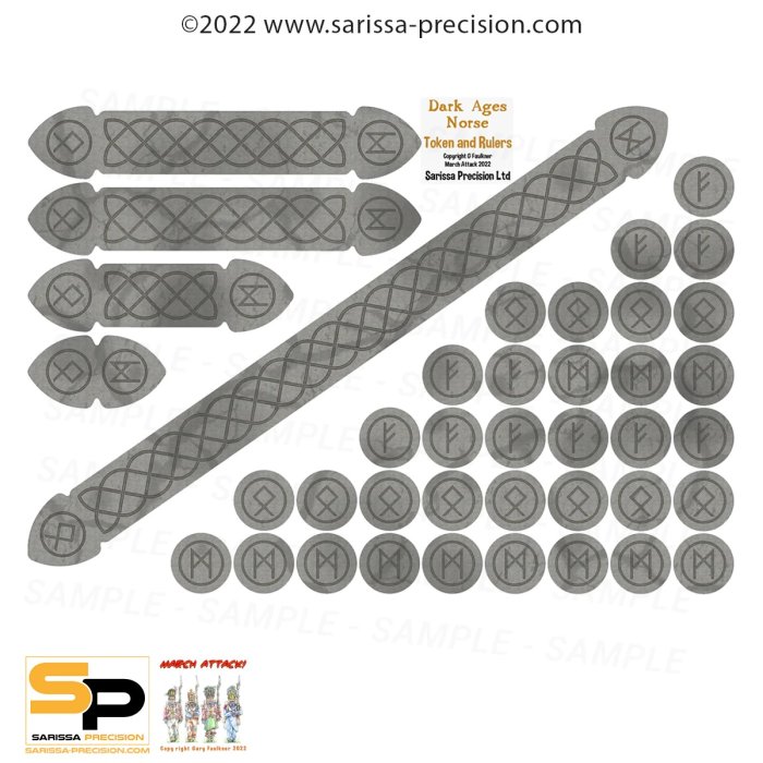 DARK AGES NORSE TOKEN & RULER SET