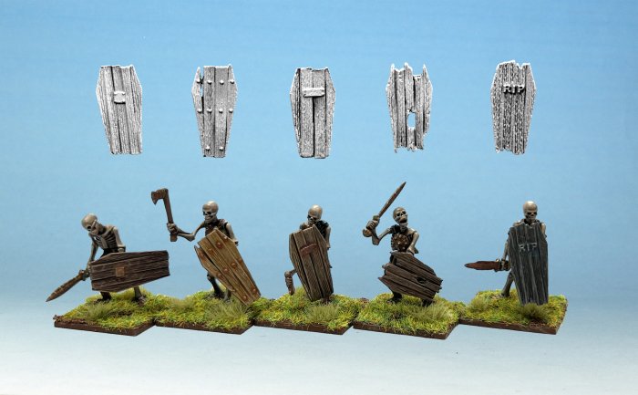 Coffin Shaped Shields (x5)