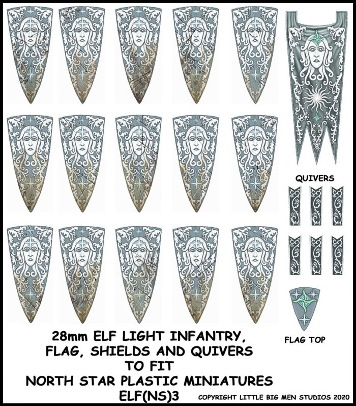 Elf Light Infantry Banner & Shields