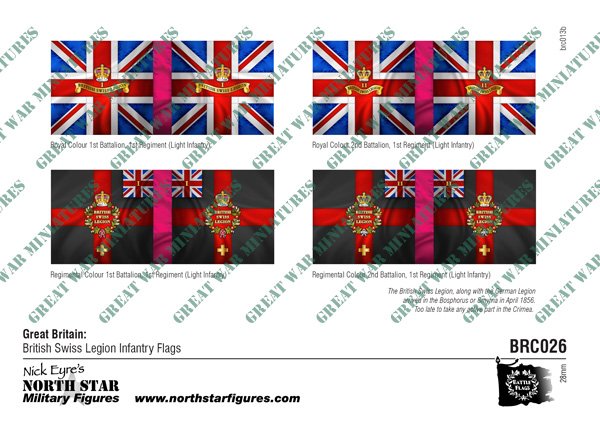 British Swiss Legion Infantry Flags